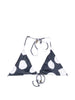 Top bikini triangle in blu e bianco jacquemus - donna