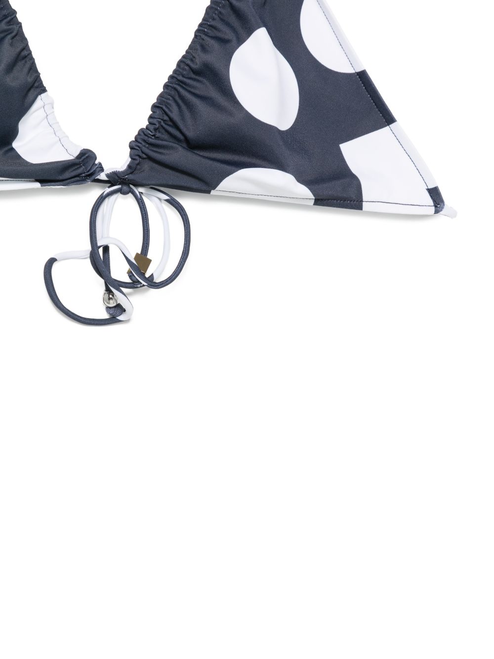 Top bikini triangle in blu e bianco jacquemus - donna 