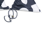 Top bikini triangle in blu e bianco jacquemus - donna 