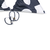 Top bikini triangle in blu e bianco jacquemus - donna 