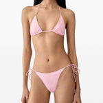 Top bikini a triangolo in rosa Jacquemus - donna 