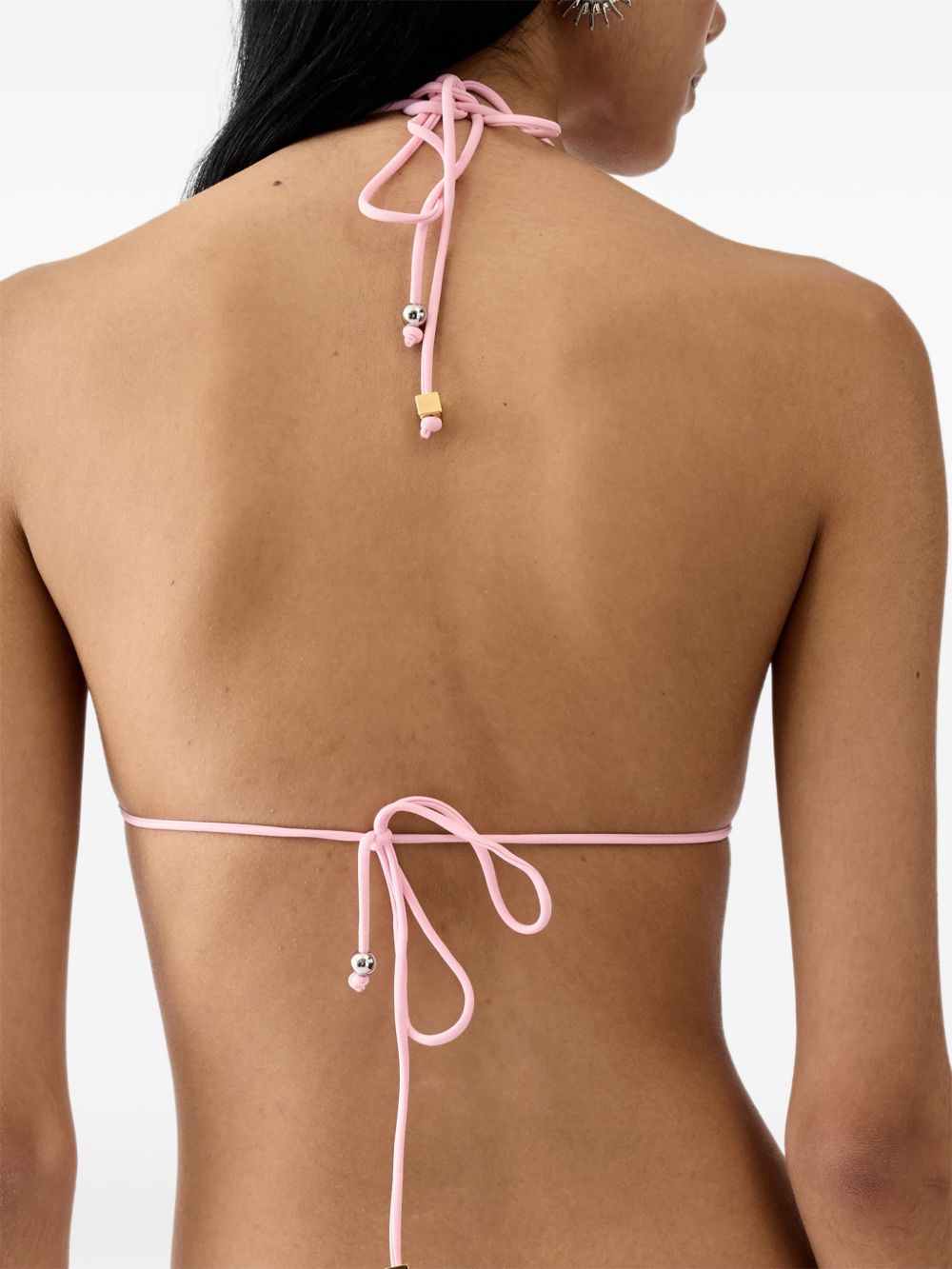 Top bikini a triangolo in rosa Jacquemus - donna 