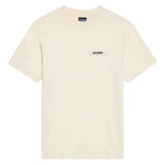 T-shirt con logo in avorio Jacquemus - uomo 