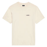 T-shirt con logo in avorio Jacquemus - uomo 