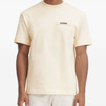 T-shirt con logo in avorio Jacquemus - uomo 