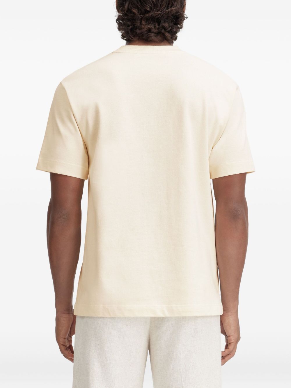 T-shirt con logo in avorio Jacquemus - uomo 