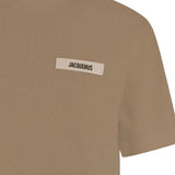 T-shirt con logo in beige Jacquemus - uomo 