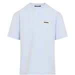 T-shirt con logo e toppa in blu Jacquemus - uomo 