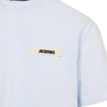 T-shirt con logo e toppa in blu Jacquemus - uomo 