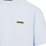 T-shirt con logo e toppa in blu Jacquemus - uomo 
