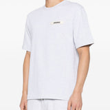 T-shirt con logo e toppa in gros grain in grigio Jacquemus - uomo 