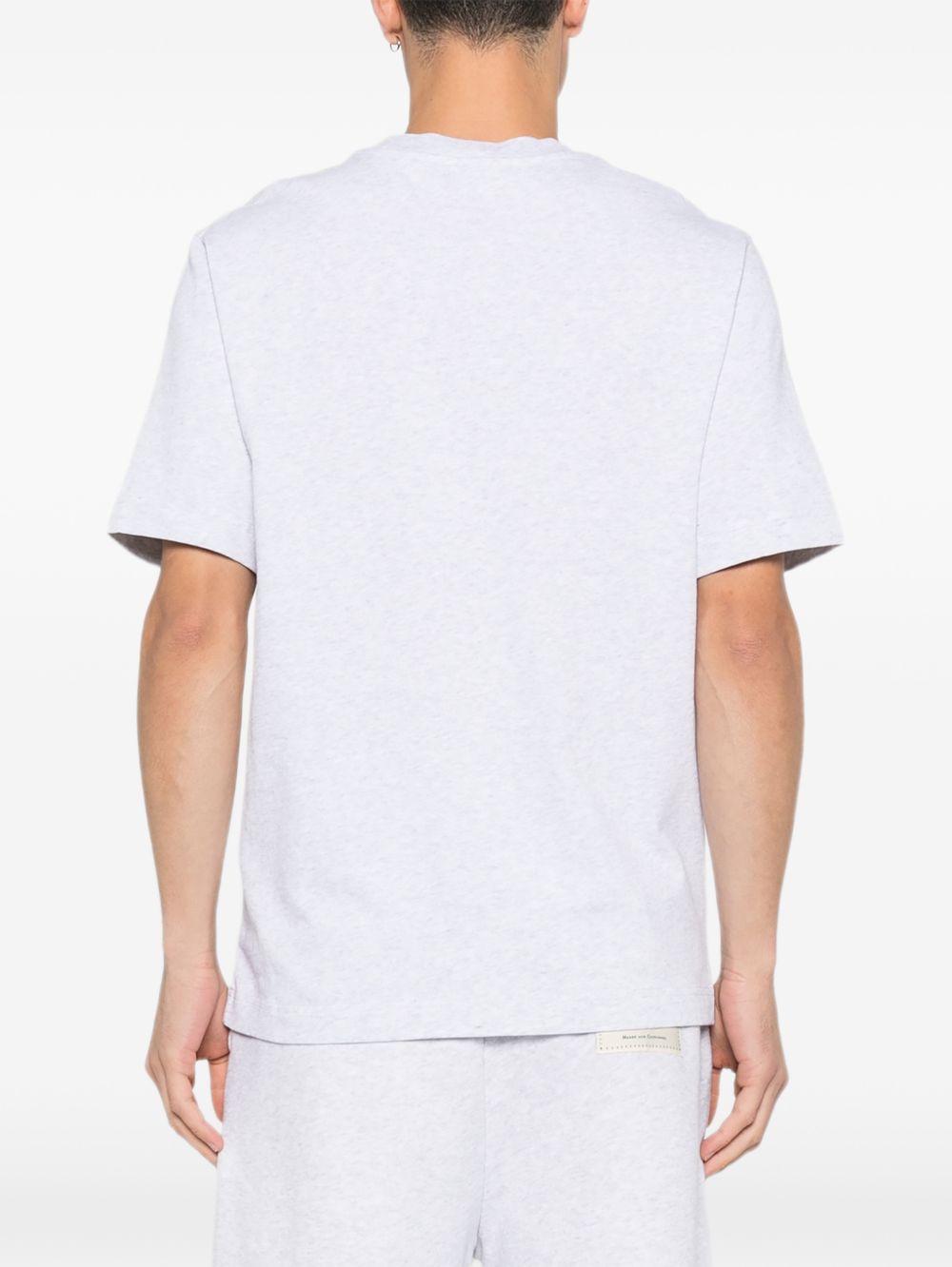 T-shirt con logo e toppa in gros grain in grigio Jacquemus - uomo 