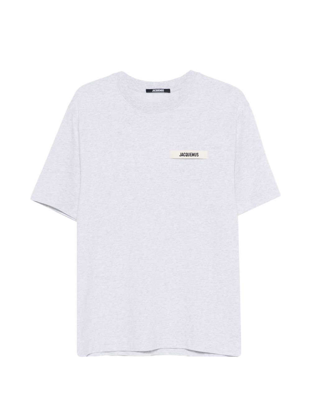 T-shirt con logo e toppa in gros grain in grigio Jacquemus - uomo 