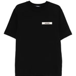 T-shirt con logo e toppa in gros grain in nero Jacquemus - uomo 