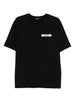 T-shirt con logo e toppa in gros grain in nero Jacquemus - uomo