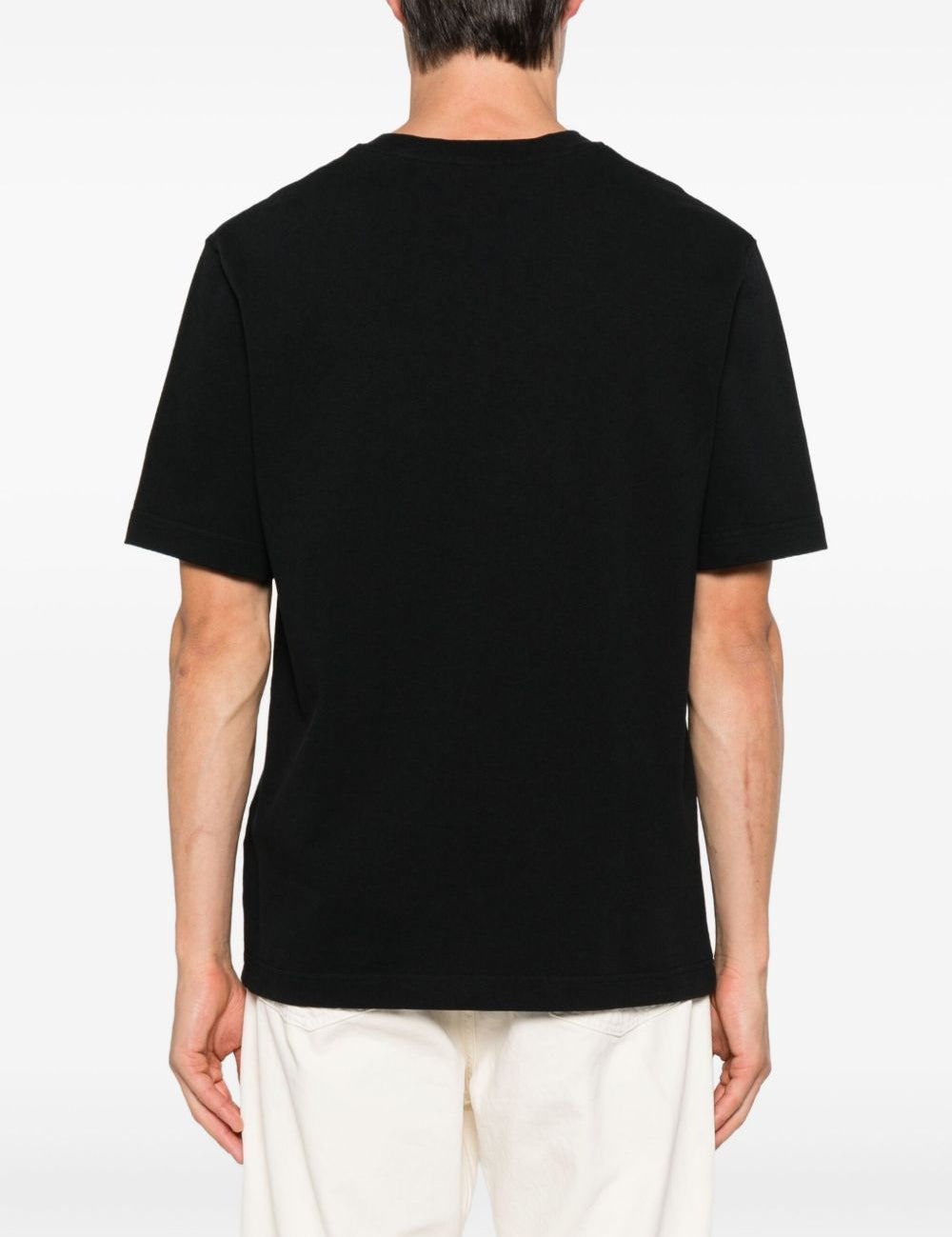 T-shirt con logo e toppa in gros grain in nero Jacquemus - uomo 