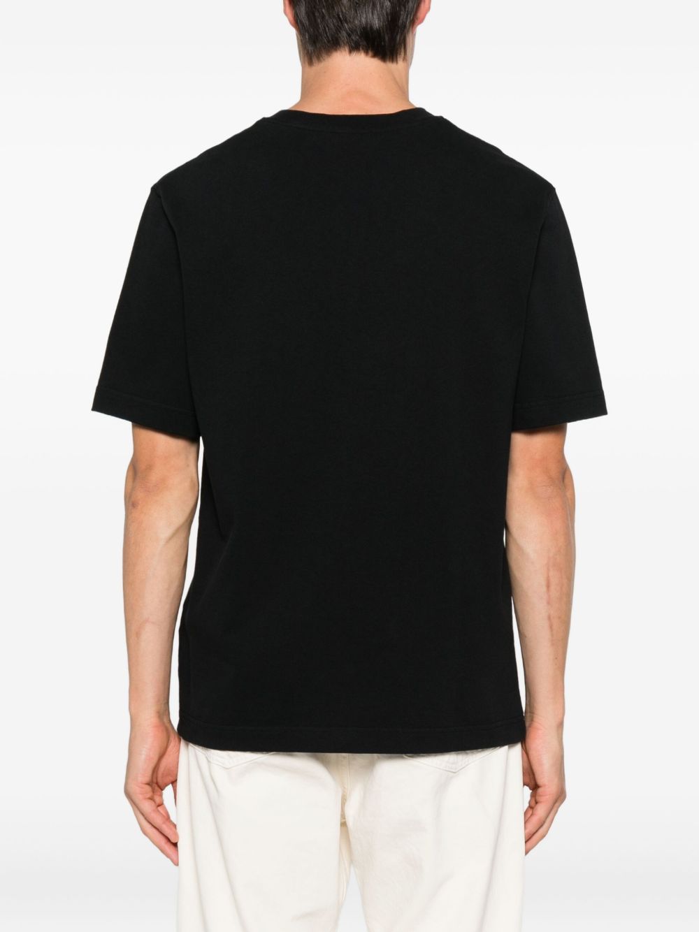 T-shirt con logo e toppa in gros grain in nero Jacquemus - uomo 