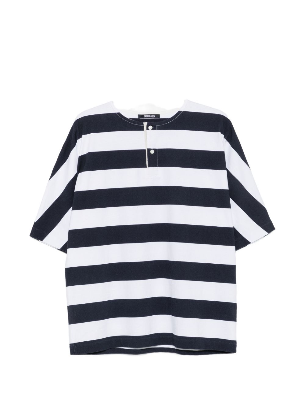 T-shirt a maniche corte a righe in blu e bianco Jacquemus - uomo 