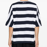 T-shirt a maniche corte a righe in blu e bianco Jacquemus - uomo 