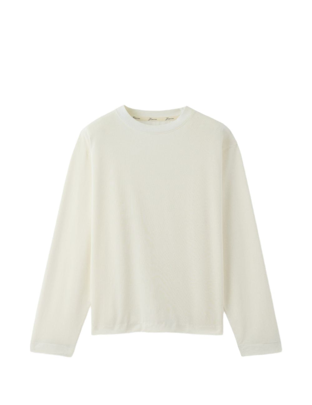 T-shirt Rond Carré a maniche lunghe in bianco Jacquemus - uomo 