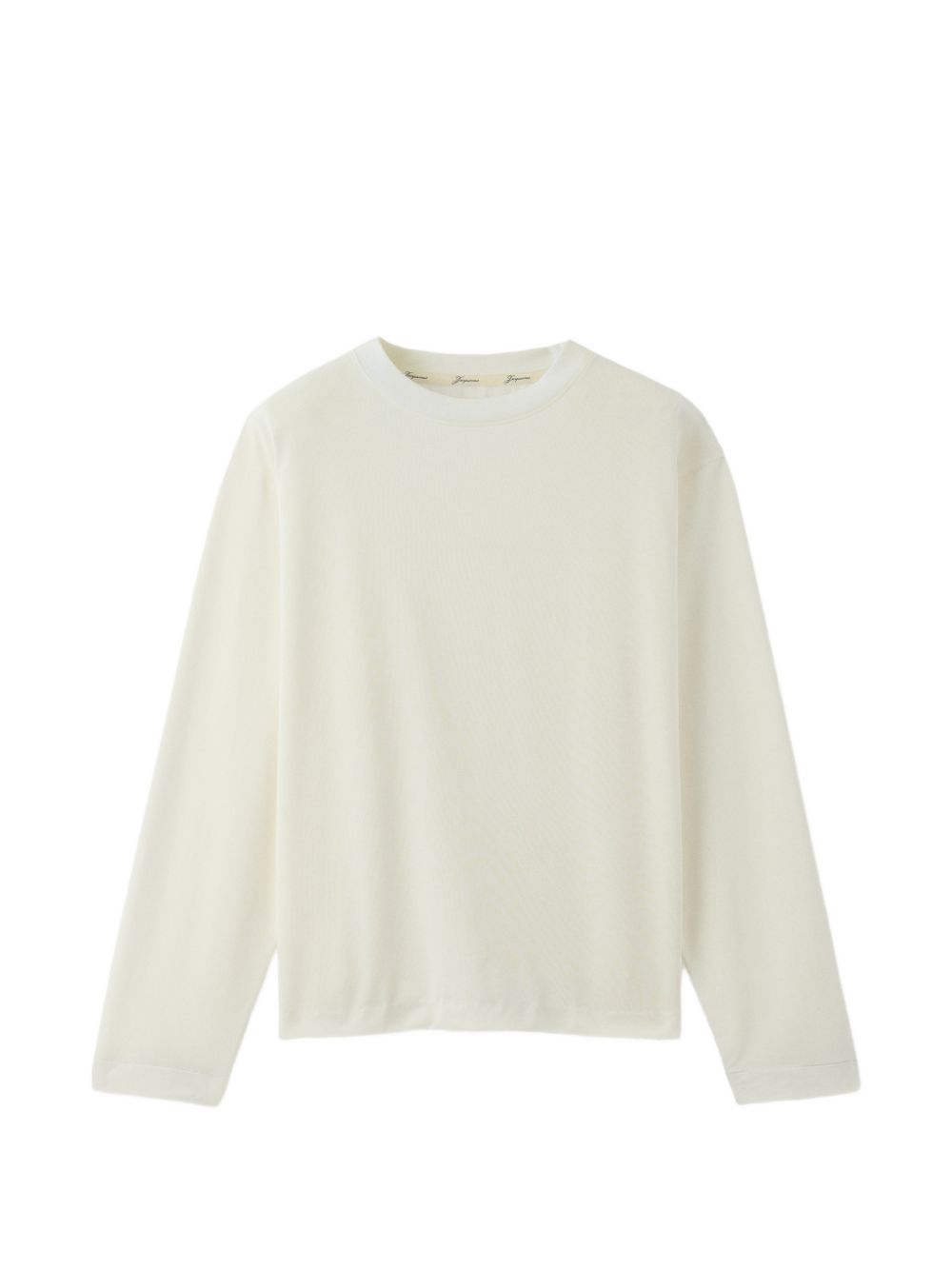 T-shirt Rond Carré a maniche lunghe in bianco Jacquemus - uomo 