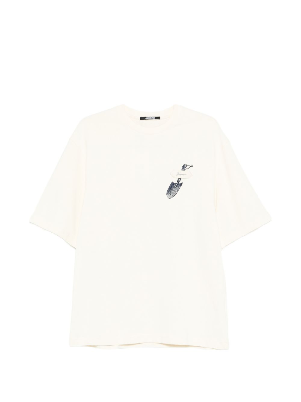 T-shirt con pala ricamata in bianco Jacquemus - uomo 