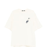 T-shirt con pala ricamata in bianco Jacquemus - uomo 