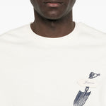 T-shirt con pala ricamata in bianco Jacquemus - uomo 