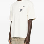 T-shirt con pala ricamata in bianco Jacquemus - uomo 