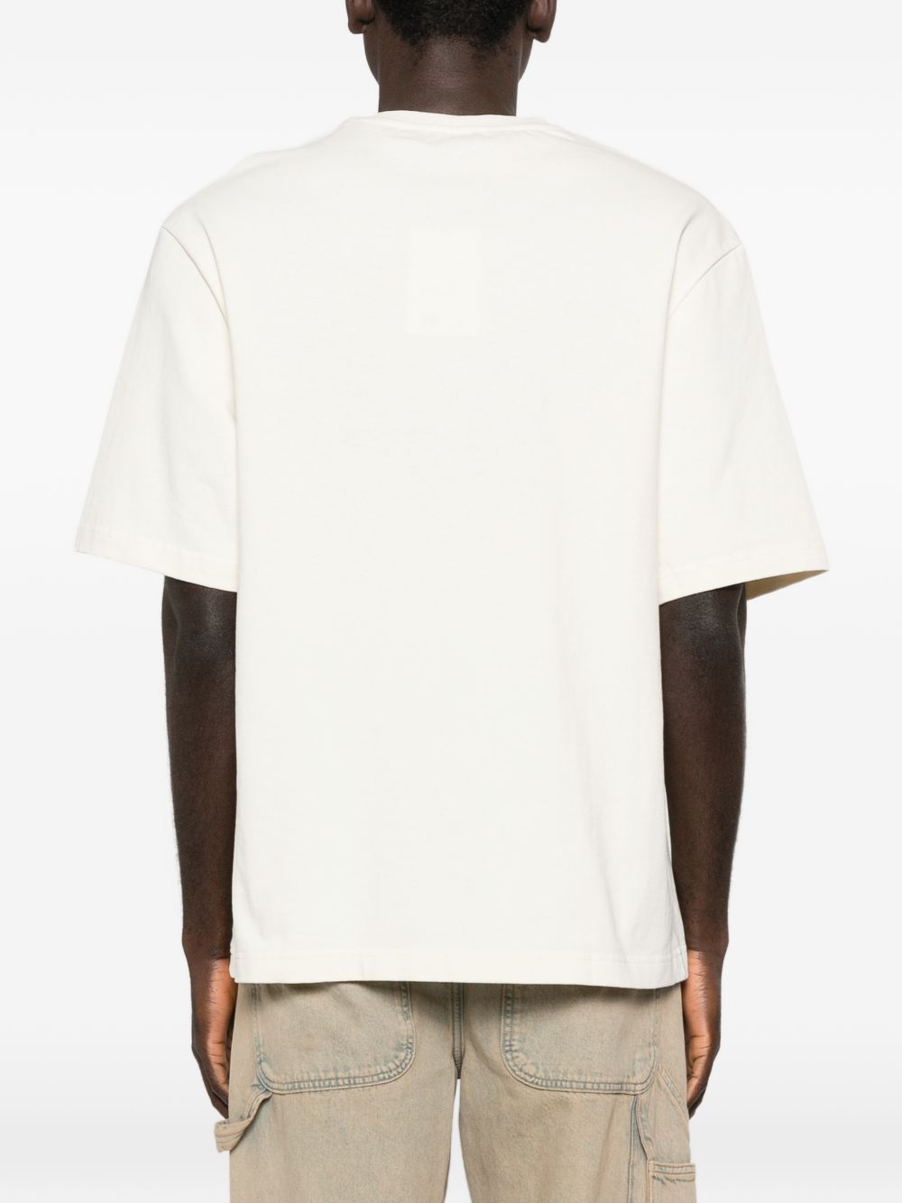 T-shirt con pala ricamata in bianco Jacquemus - uomo 