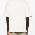 T-shirt con pala ricamata in bianco Jacquemus - uomo 