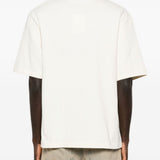 T-shirt con pala ricamata in bianco Jacquemus - uomo 