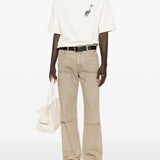 T-shirt con pala ricamata in bianco Jacquemus - uomo 