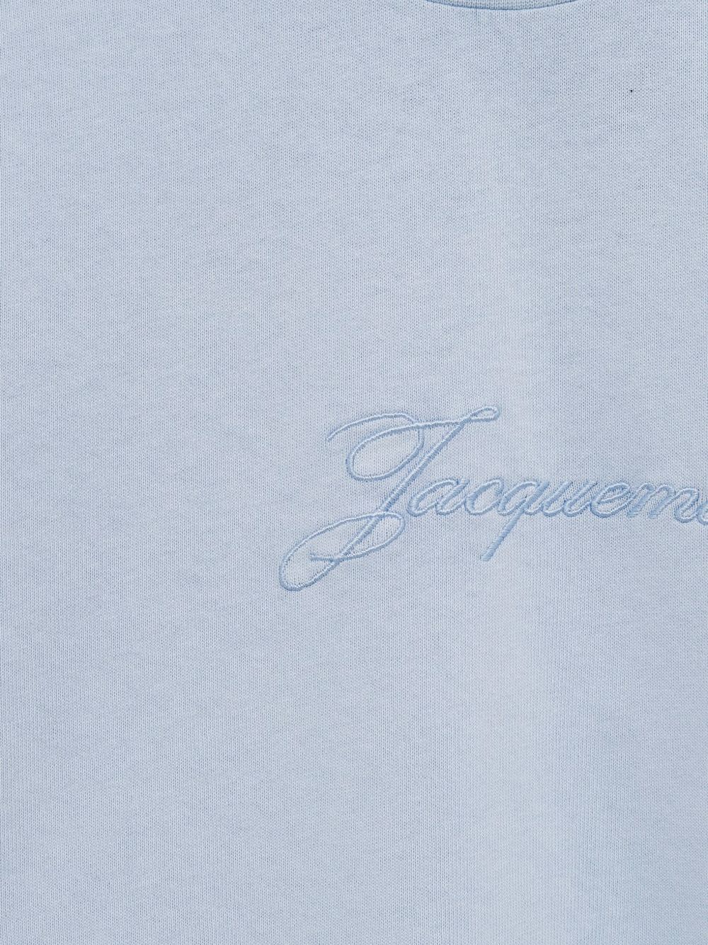 T-shirt con logo in azzurro Jacquemus - uomo 