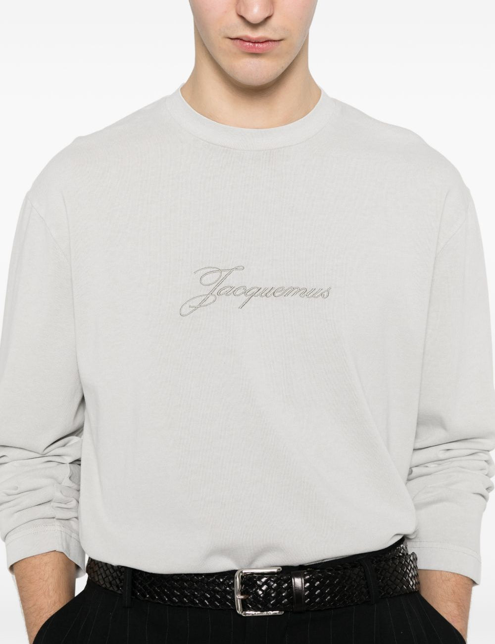T-shirt a maniche lunghe in grigio Jacquemus - unisex 