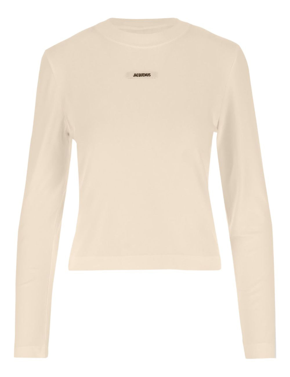 T-shirt a maniche lunghe le tshirt gros grain in beige Jacquemus - donna 