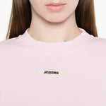 T-shirt con logo gros grain in rosa Jacquemus - donna 