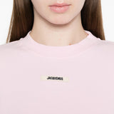 T-shirt con logo gros grain in rosa Jacquemus - donna 