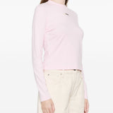 T-shirt con logo gros grain in rosa Jacquemus - donna 