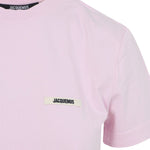 T-shirt con applicazione logo in rosa Jacquemus - donna 