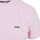 T-shirt con applicazione logo in rosa Jacquemus - donna 