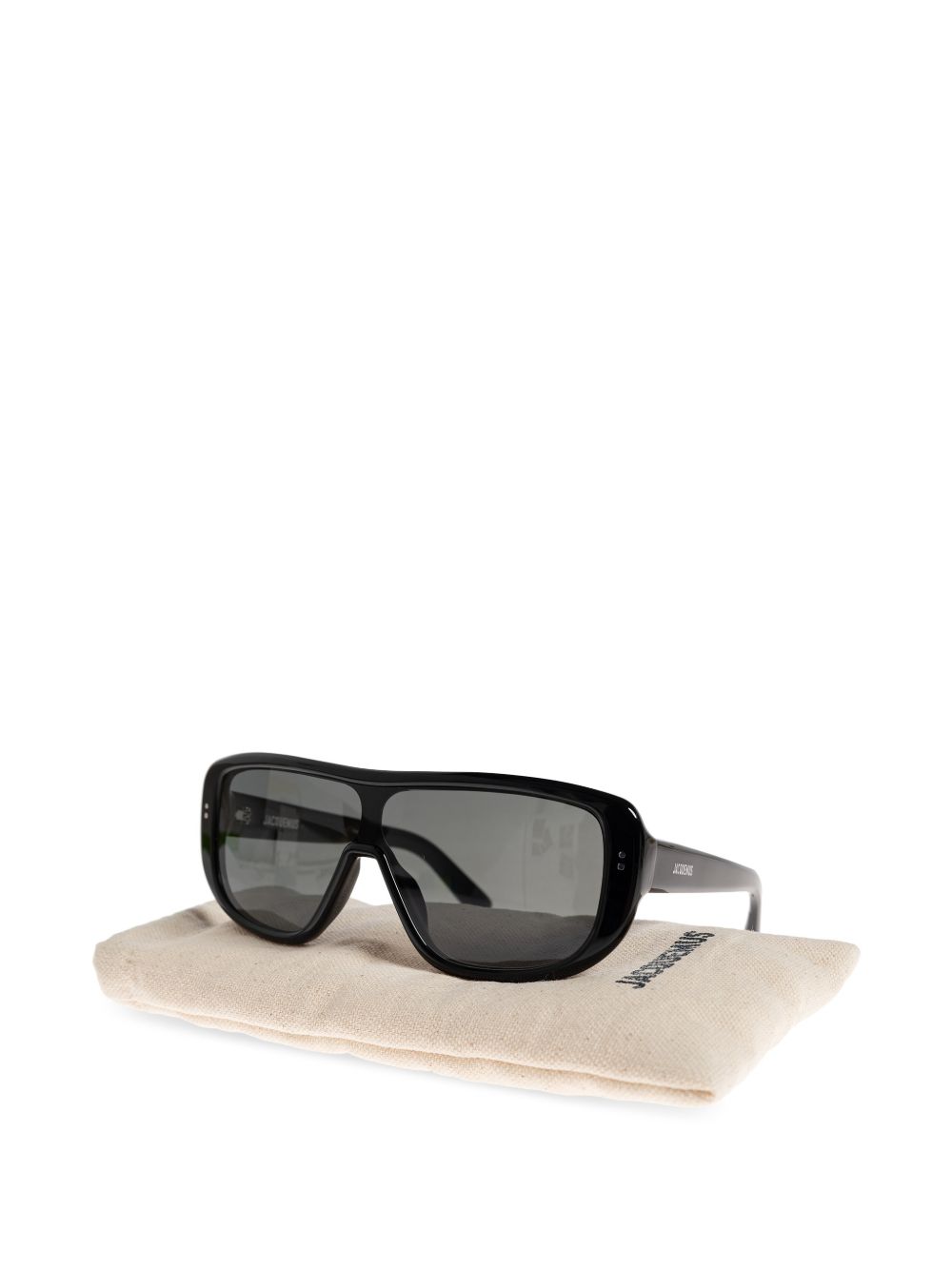 Occhiali da sole con montatura ovale in nero Jacquemus x linda farrow - unisex 