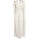 Abito da sera con paillettes goldfinger 007 in avorio Jenny packham - donna 