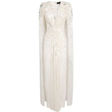 Abito da sera con paillettes goldfinger 007 in avorio Jenny packham - donna 