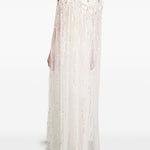 Abito da sera con paillettes goldfinger 007 in avorio Jenny packham - donna 