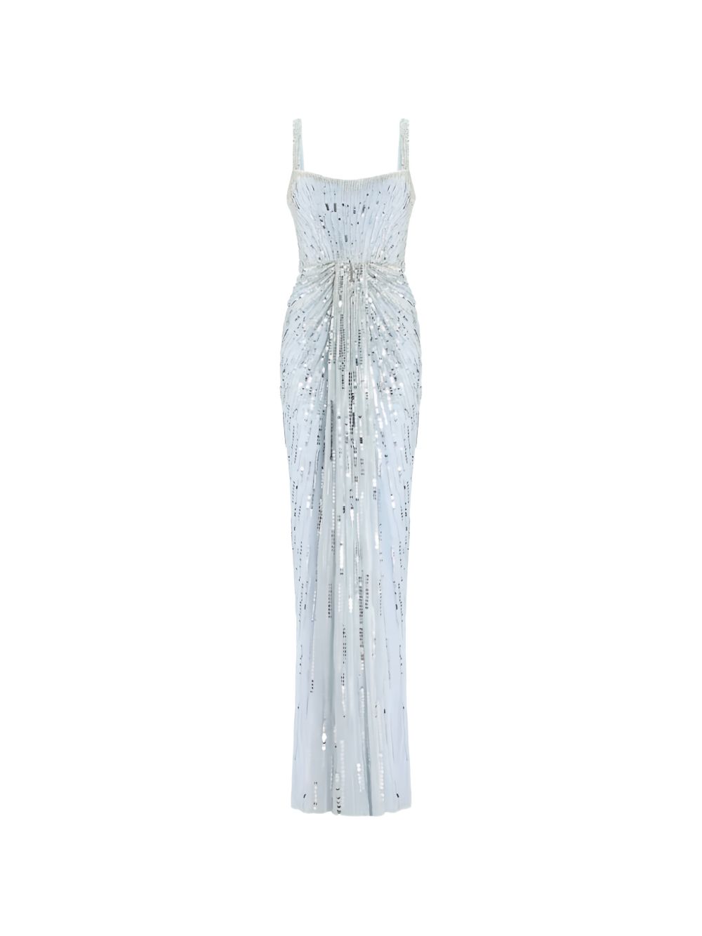 Abito da sera Chrissy con paillettes e cristalli in celeste Jenny packham - donna 