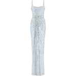 Abito da sera Chrissy con paillettes e cristalli in celeste Jenny packham - donna 