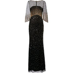 Abito lungo Kiya con decorazioni in lilla Jenny packham - donna 