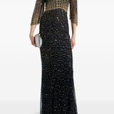 Abito lungo Kiya con decorazioni in lilla Jenny packham - donna 