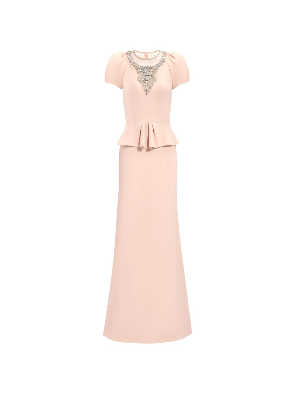 Abito lungo nocturne con cristalli in rosa Jenny packham - donna 